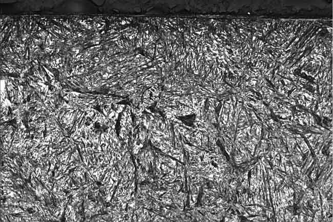 500x Bright-Field Image of Case-Hardened Region After Etching