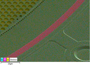MEMS Device analysis: EDS–backplate perimeter