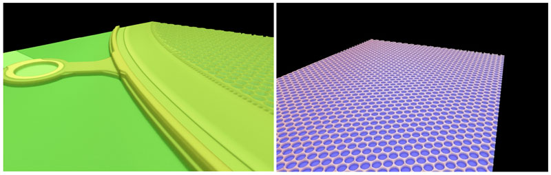 MEMS Device analysis (l) Interferometry–backplate perimeter and contact; (r) Interferometry–backplate and underlying diaphragm